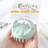Sndyi Scalp Massager Shampoo Brush - Silicone Bristles, Green, Hair Growth view 4