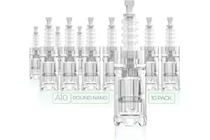 MODIX Dr. Pen Ultima A10 Replacement Cartridges - (10 PACK) - 0.25mm Round Nano Cartridges Bayonet Slot - Disposable Replacement Parts