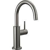 Delta Contemporary Beverage Dispenser Faucet, Black Drinking Water Kitchen Sink Faucet, Black Stainless 1930-KS-DST