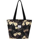 HAWEE Tote Bag with Zipper for Women Inside Mesh Pocket Heavy Duty Casual Anti-water Cloth Travel Shoulder Handbag