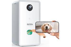faroro Dog Camera with Treat Dispenser, 5G WiFi Pet Camera with Two Way Audio and 1080P Full HD Night Vision for Treat Tossing and Monitoring Your Pet Remotely