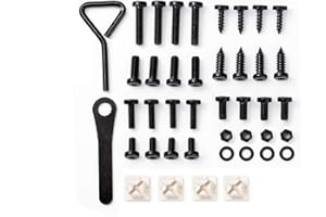 Rightcar Solutions Premium License Plate Screw Kit | Anti-Theft License Plate Fasteners | Rattle-Proof, Rust-Proof Stainless Steel Screws (Black Kit)