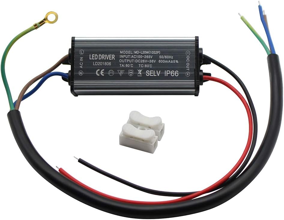 Fankerba Aluminium IP66 20W LED Driver 600mA (Constant Current Output