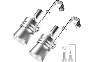 ROTHERGLI Turbo Whistle-Turbo Sound，Turbo Sound Whistle Exhaust Muffler，Car Turbo Sound Whistle，Turbo Exhaust Whistle，Exhaust Whistle(XL-2PCS) (Silver)