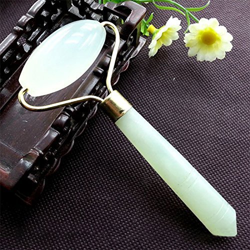 Zorvo Jade Stone Eye Beauty Cool Massage Roller Dark Circles Relax Massager Face-lift Massage Wheel Chinese Ancient Stick Neck Healing Slimming Massager