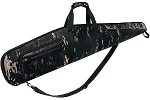 RAVOINCC Rifle Case Soft Shotgun Cases - Water Resistant Gun Carry Bag for Scoped Rifles with 3 Accessory Pockets Adjustable Shoulder Strap Available Length in 46 52 Inch