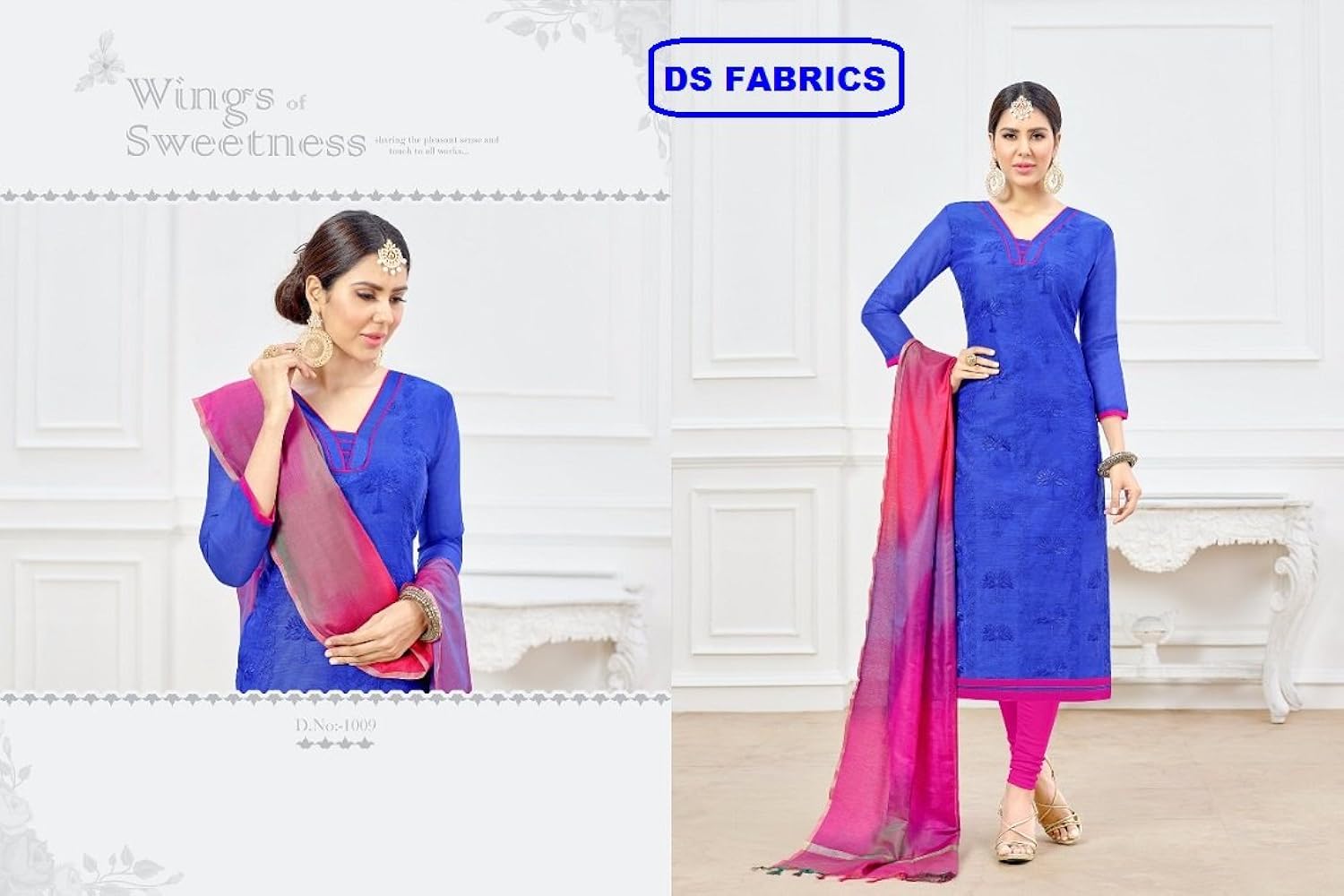 ds fabrics women's cotton dress material