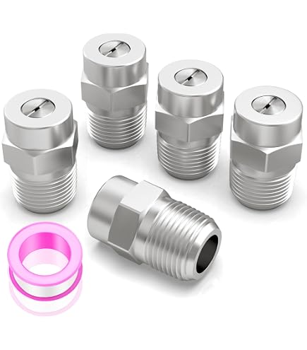 2 Buses De Nettoyeur Haute Pression 0° - 1/4" NPT - Orifice 0,977 Mm - Acier Inoxydable - Pression Max 4000 PSI