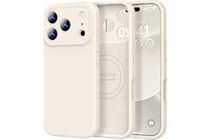 Vooii Magnetic for iPhone 17 Pro Max Case, Compatible with Magsafe (Premium Liquid Silicone) (Integrated Camera Control Button) Full Body Protective Anti-Scratch Microfiber Lining 6.9 inch, Stone