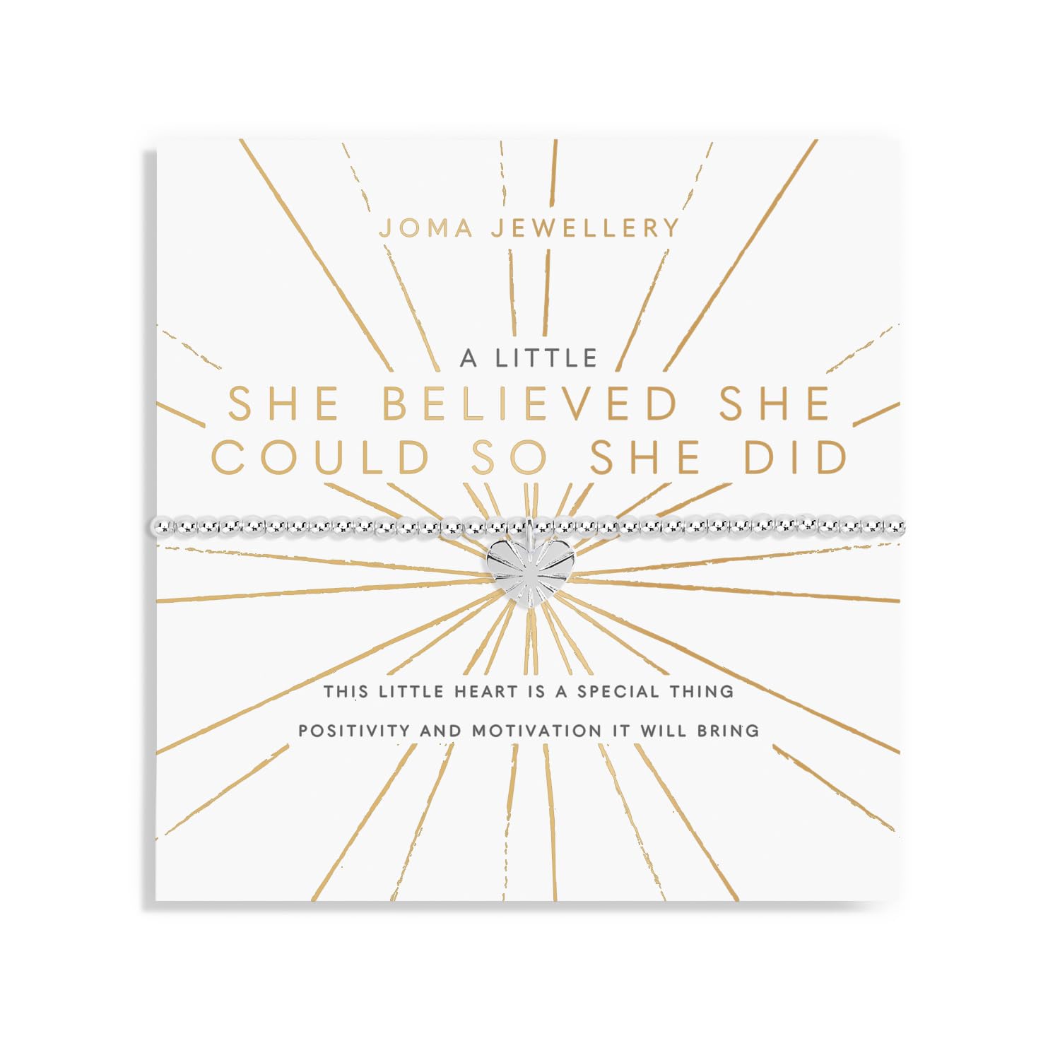 Joma Jewellery A Little She Believed She Could Stretch Bracelet - 17.5cm Universal Size Women's Silver Plated Bracelet