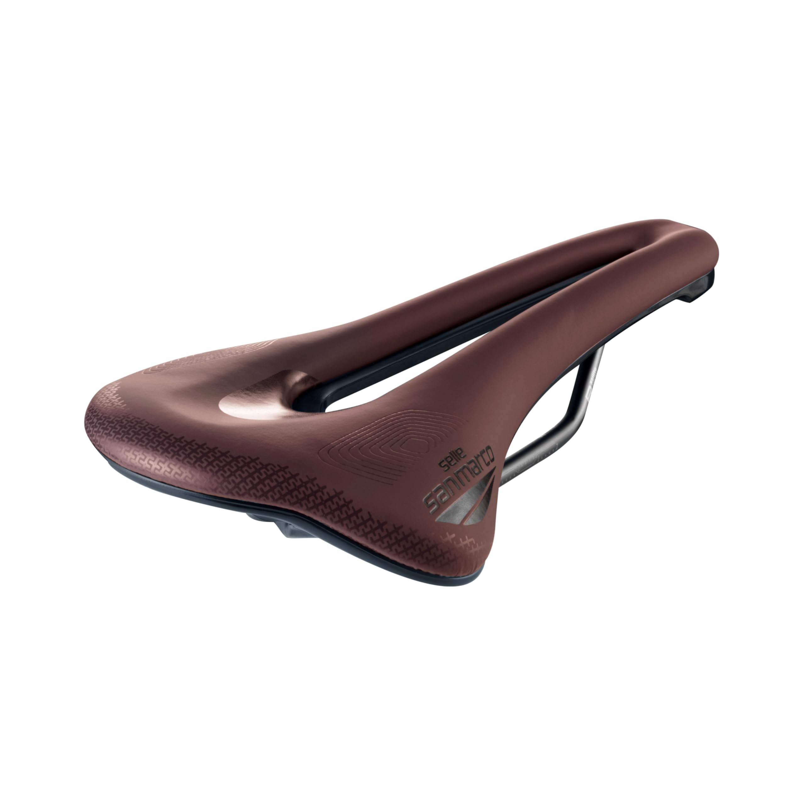 Selle San Marco SHORTFIT 2.0 Supercomfort Racing - Gravel and Bikepacking Bicycle Saddle, Lightweight and Comfortable, with Anatomical Hole and Extra Gel Layer, Durable Steel Frame - Size L3, Red