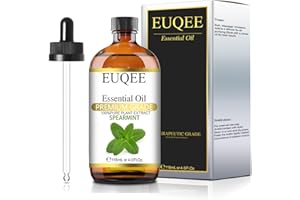 EUQEE Spearmint Essential Oil Premium Grade Spearmint Oil Essential Oil with Glass Dropper, Perfect for Humidifier, Candle Making, Diffusers (118mL/4oz)