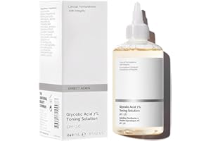 HANYLULU Ordinary Glycolic Acid Toning Solution, 8 Fl Oz Glycolic Acid 7% Exfoliating Toner, Smooths Skin Texture, Improvement Visible Clarity & Also Addressing Uneven Tone, Reveal Radiant Skin