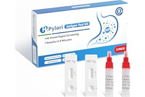 ACCECRAFT H Pylori Test Kit - 2 Pack Stool Antigen Self-Test for Home Use, 99% Accurate Helicobacter Pylori Test, Fast 8–20 Min Results, Easy to Use & Read H. Pylori Testing Kit