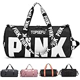 Topsefu Sports Gym Bag With Shoes Compartment Large Gym Duffle