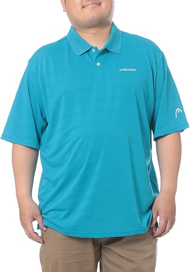 Amazon ヘッド Head 大きいサイズ メンズ 抗菌消臭 吸水速乾 ロゴプリント シャドーボーダー 半袖 ポロシャツ ブルー 5l ポロシャツ 通販