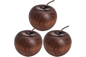 3 Pcs Mini Wooden Apples Shaped Essential Oil Diffuser Portable Aromatherapy Diffuser Decorations Air Freshener for Car Home 