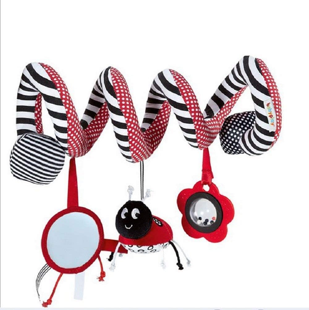 LILITRADE Baby Spiral Activity Hanging Toys, Baby Toys Prams Stroller Bed Spiral Activity Cartoon with Ringing Bell for Prams and Pushchairs Cart Seat