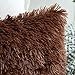 MIULEE Pack of 2 Luxury Faux Fur Throw Pillow Cover Deluxe Decorative Plush Pillow Case Cushion Cover Shell for Sofa Bedroom Car 18 x 18 Inch Chocolate