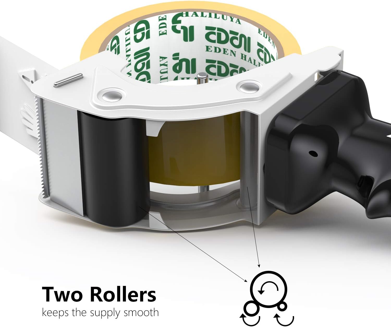 PROSUN Fast Reload 2 Inch Tape Gun Dispenser Packing Packaging Sealing Cutter White : Office Products