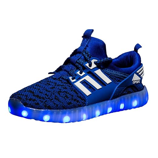 Kinder Turnschuhe mit Licht LED Leuchtende, Jungen Mädchen Sport Schuhe Mode Kinderschuhe Weiche Outdoor Lässige Laufschuhe S