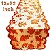 TURNMEON Fall Table Runner Thanksgiving Decorations, Maple Leaf Table Runner Fall Harvest Decorations Perfect for Fall Thanksgiving Dinner Party Restaurant（13x 72 inch）