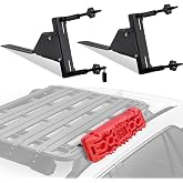 FieryRed Recovery Track Board Mounting Kit, Universal Traction Boards Mount Bracket, Side Mount for Roof Platform Rack with Lock for Overland Vehicle Roof Platform