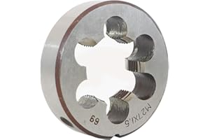 LINGGAN HSS 27mm X 1.5 Metric Right Hand Round Die, Machine Thread Die M27 X 1.5mm Pitch for Mold Machining, Alloy Steel, It Can Process Steel, Cast Iron, Copper And Aluminum.