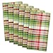 DII Holiday Kitchen and Table Décor Christmas Cloth Square Napkin Set, Holly Jolly Red & Green Plaid, 6 Count
