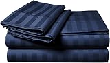 MOONLIGHT20015 Double Duvet Set Reversible Stripes Navy 200x200 cm view 7