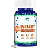 BioTrust Brain Bright Nootropic Boost for Focus &amp; Mental Clarity, 60 caps | Daily nootropic brain support with Thai Ginger, Ginkgo, Folate &amp; L-Theanine for focus, concentration &amp; mental clarity