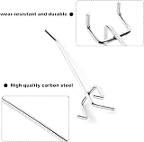 AHUNTTER 80PCS 10cm Metal Pegboard Hooks Heavy Duty Wall Display Silver view 3