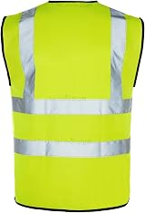 MyShoeStore Hi Vis Vest 2 Band & Brace Yellow Orange EN ISO 20471 Class 2 view 2