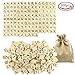 Goodlucky Wooden Scrabble Letter Tiles with Bag, 500-Pieces