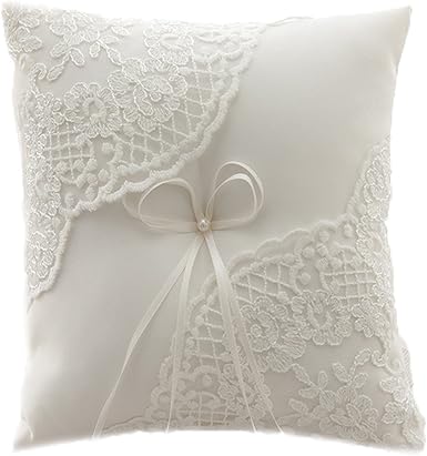 Amazon Com Kln Dress Lace Wedding Ceremony Ring Pillows Ribbon Bow Ring Bearer Accessories Clothing