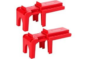 Frcctre 2 Pack Ball Valve Lockout, Small Adjustable Safety Lock Industrial Faucet Handle Lock Pipe Valve Locking Device Water Spigot Lock for 1/2"-2-1/2" Outside Pipe Diameter
