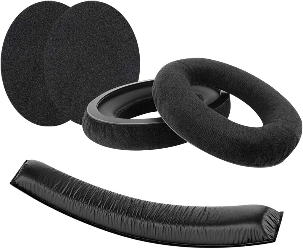 Geekria Earpad and Headband Set Compatible with Sennheiser HD 380/380 Pro, PC350, Game Zero Headphones, Repair Parts Suit (Black)