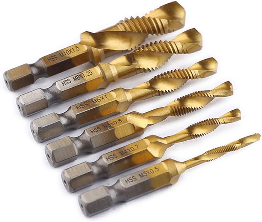 OUNONA 6pcs Hex Shank Stubby Drill Bits Precision HSS Twist Drill Bits