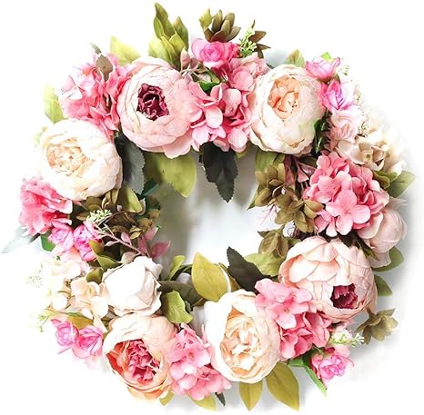 Amazon アンティークロータスピンク のホームデコレーションガーランドヨーロッパの教会の結婚式ウォールデコレーションドアの装飾イミテーション牡丹の花人工花輪 サイズ ライトレンコンのn サイズ 11 造花 オンライン通販