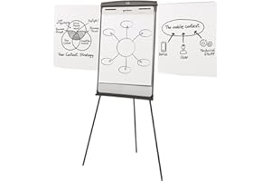 Quartet Easel, Magnetic Whiteboard/Flipchart, 27" x 35", 70" Tall, Graphite (67E)