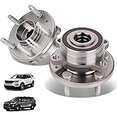 2PCS 512460 Front or Rear Wheel Hub and Bearing Assembly 5-Lug FIT 2011-2019 Ford Explorer, FIT 2013-2018 Police Interceptor Utility, Non-ABS, 4-Bolt Flange
