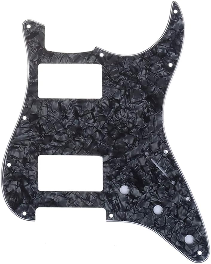 Musiclily Pro 11 Hole HH Strat Pickguard 2 Humbuckers Scratch Plate for American/Mexican Fender Standard Stratocaster Modern Style Electric Guitar