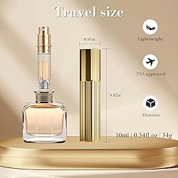 10ml Perfume Atomizer Refillable, 2Pcs 0.34oz