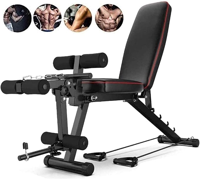 Adjustable Weight Bench, Workout Bench with Leg Extension and Leg Curl