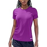 Zengjo Women's Short Sleeve Running Shirts UPF 50+ Sun Protection SPF Quick Dry Athletic Workout T-Shirts