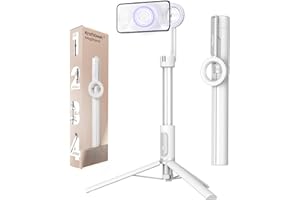 KraftGeek Magnetic Selfie Stick Tripod for iPhone, 64” Phone Tripod for Magsafe, Travel Tripod Stand with Remote for Cell Pho