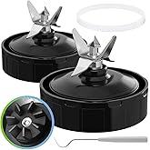 (Pack of 2) Blender Replacement Parts 7 Fins Extractor Blade Assembly with Rubber Gasket Compatible with Nurti Ninja Blenders