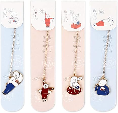 Amazon Co Jp ヴィンテージブックマーク 4本の金属クリエイティブブックマーク 学生かわいいペンダント文房具 ブックペンダント アニメブックマークdiy手作りの理想的なギフト 仕切りカード Color A ホーム キッチン
