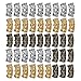 45 Pieces Dreadlocks Braid Hair Heads Hair Tube Beads Hair Braiding Jewelry Hair Decoration Accessories