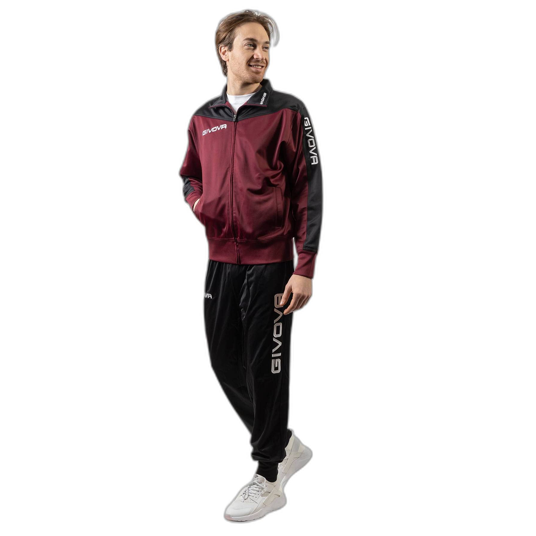 Givova Tuta Roma Tricetato Granata/Nero Tg. L